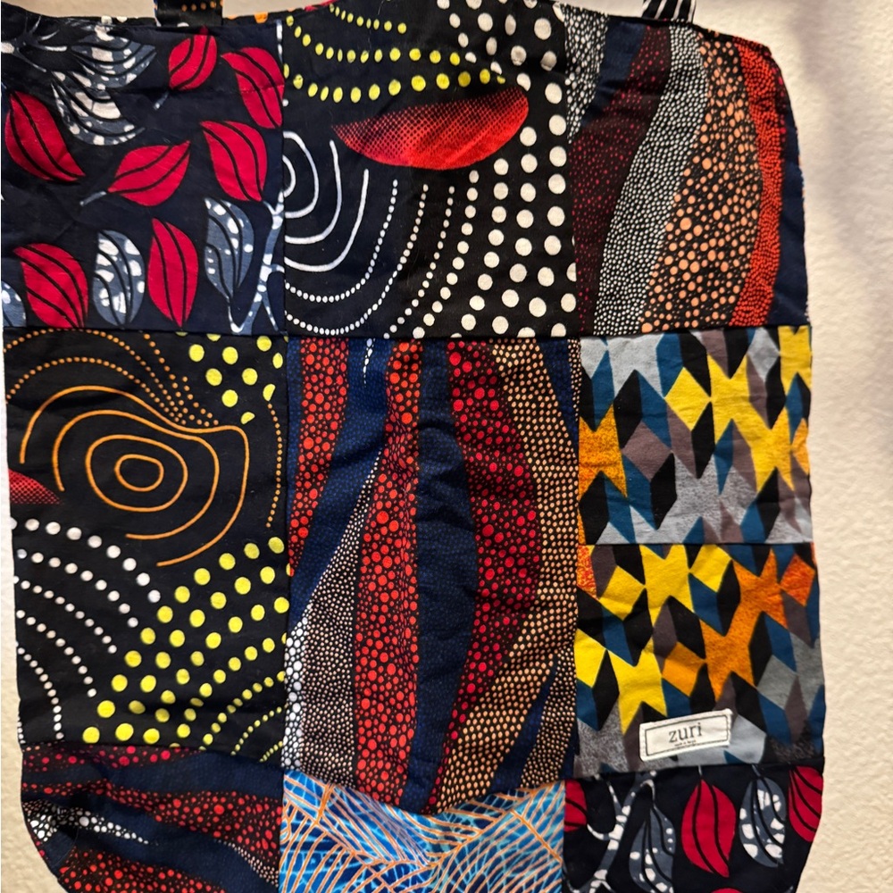 Zuri Kenya Multicolor Patchwork Tote Bag